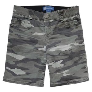 Democracy Camo Jean Shorts in Green and Gray
